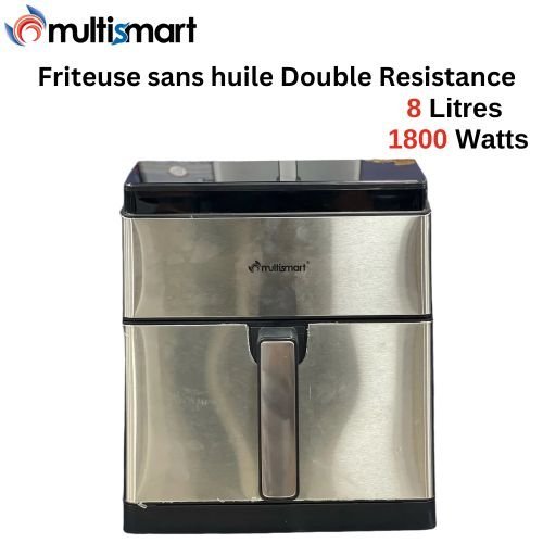 Friteuse Air Fryer Double Resistance multifonction Sans Huile 8L 1800W Multismart MS-AF3638