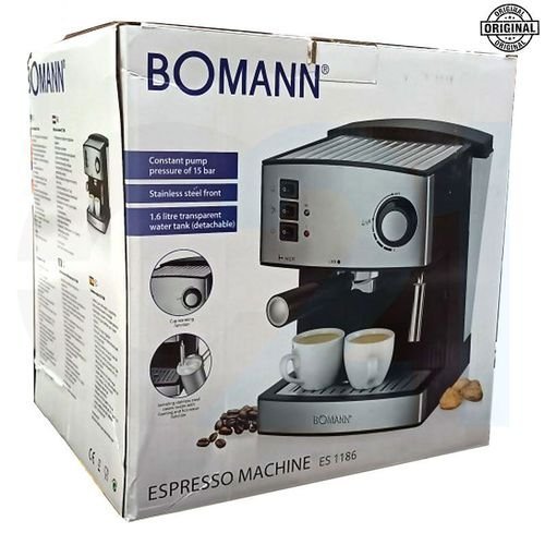 Bomann Machine A Café Expresso Acier Inoxydable-15 Bar -1.6L -Es1186Cb - Noir/Inox – Image 2