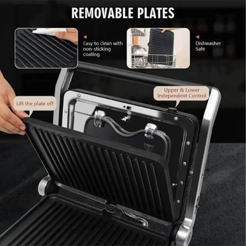 Panineuse Et Grill - 1800W - Ouverture 180° SilverCrest GC5408A-CB – Image 4