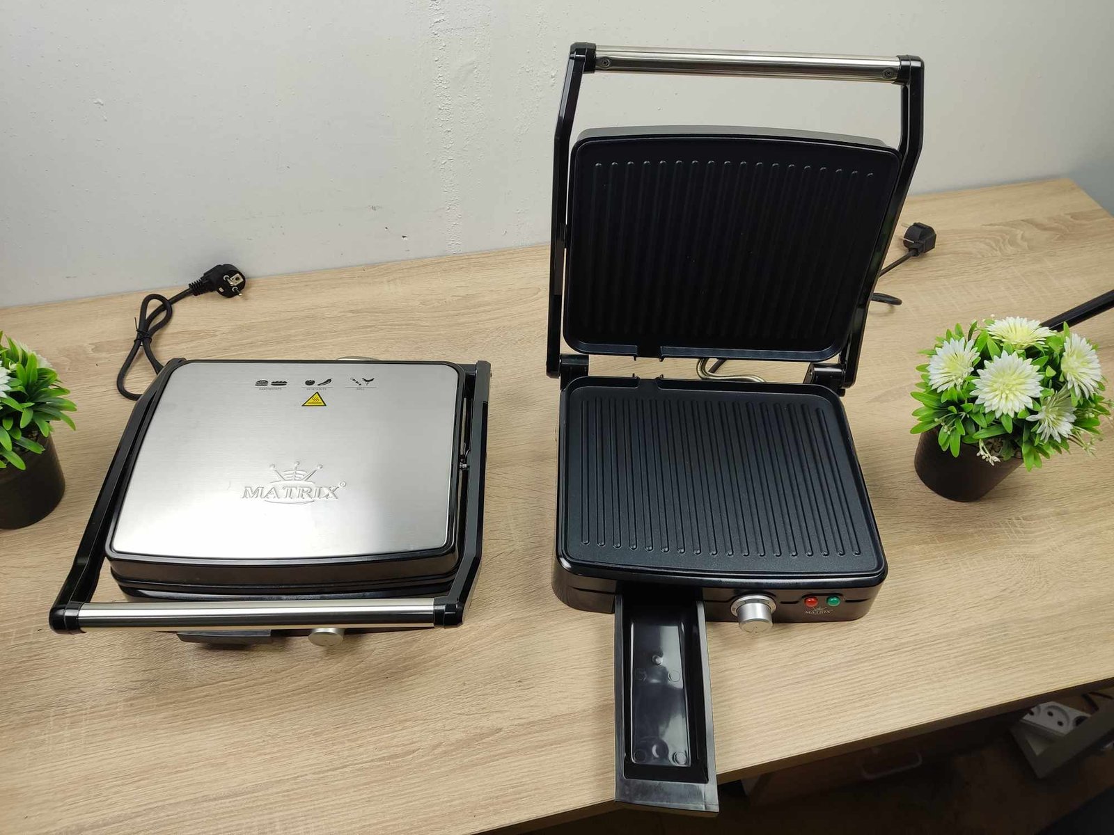 Grill Panini / Viande XL - inox - 2200W Matrix – Image 4