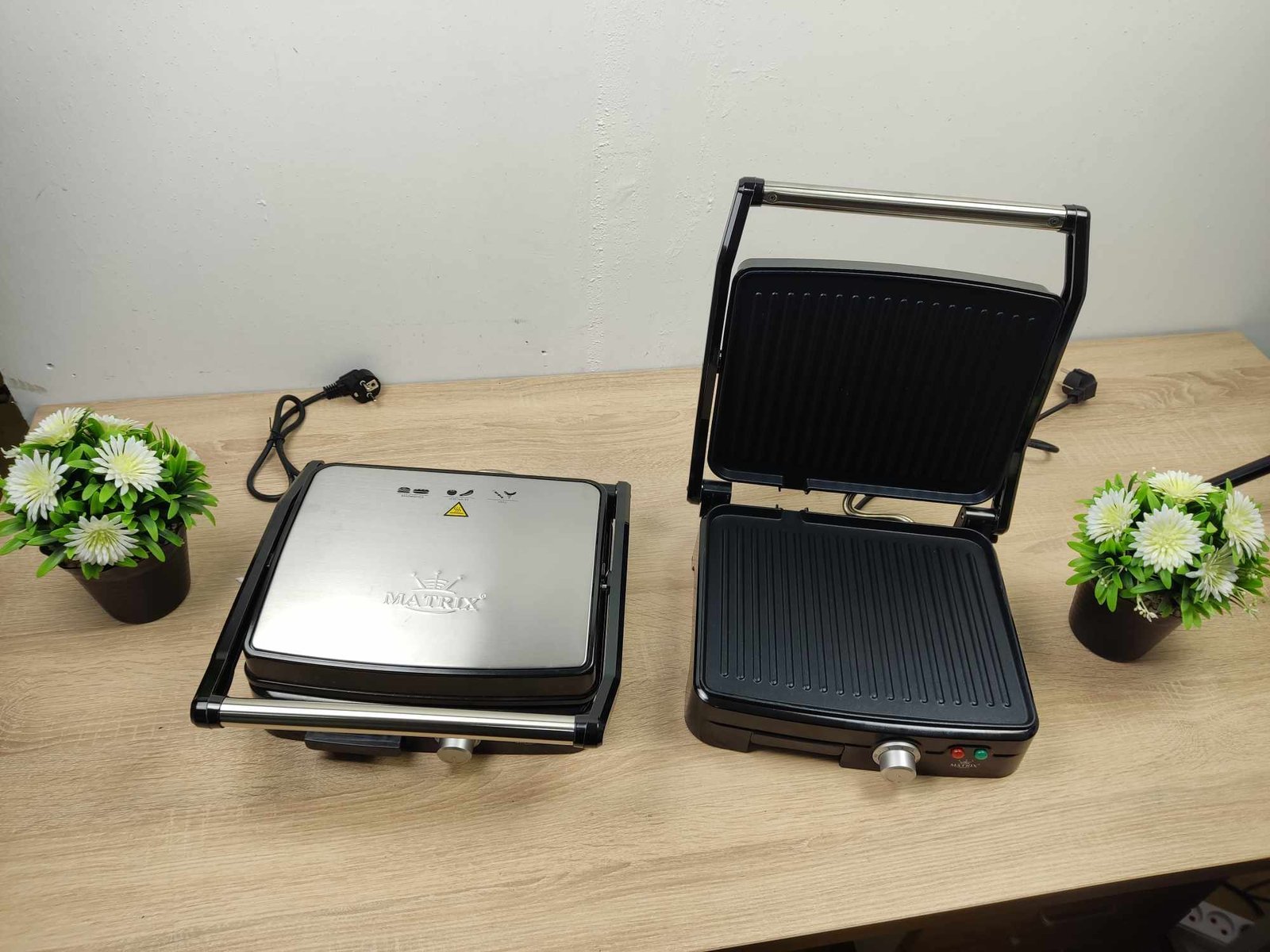 Grill Panini / Viande XL - inox - 2200W Matrix – Image 8