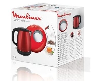 Bouilloire Électrique Sans Fil En Inox 1.7L 2400W Rouge Moulinex BY550510 – Image 7