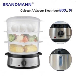 Cuiseur À Vapeur Électrique 800W 9L Brandmann BR-FS-001