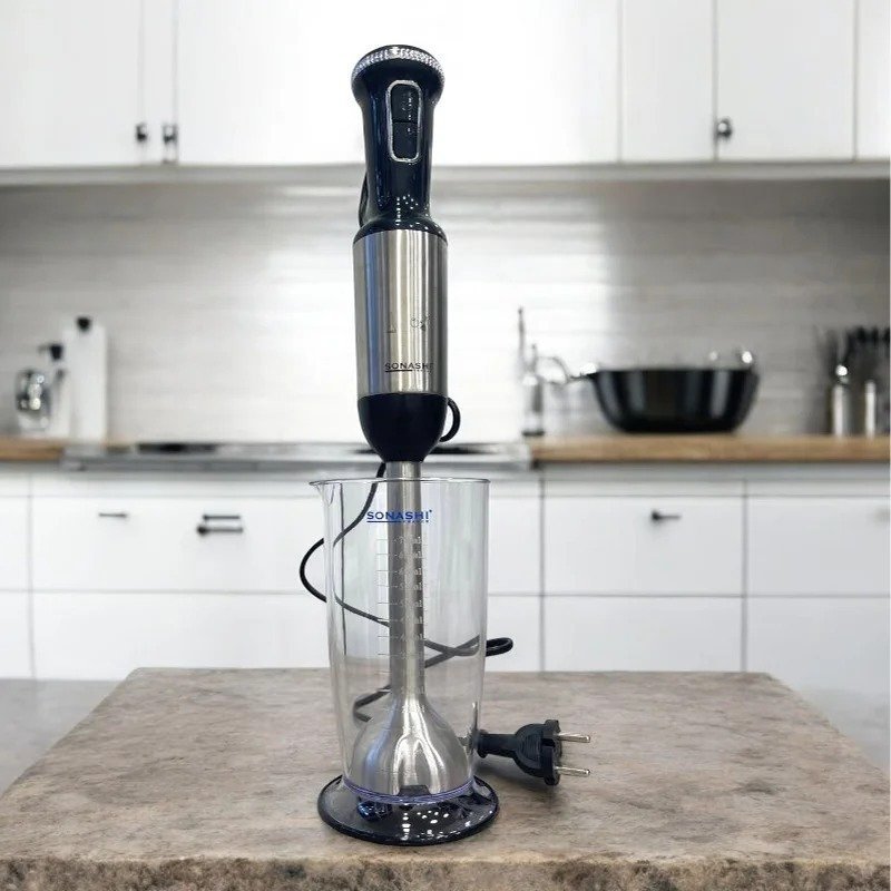 Mixeur plongeant 1200W avec bol en inox Sonashi SHB-189J – Image 2