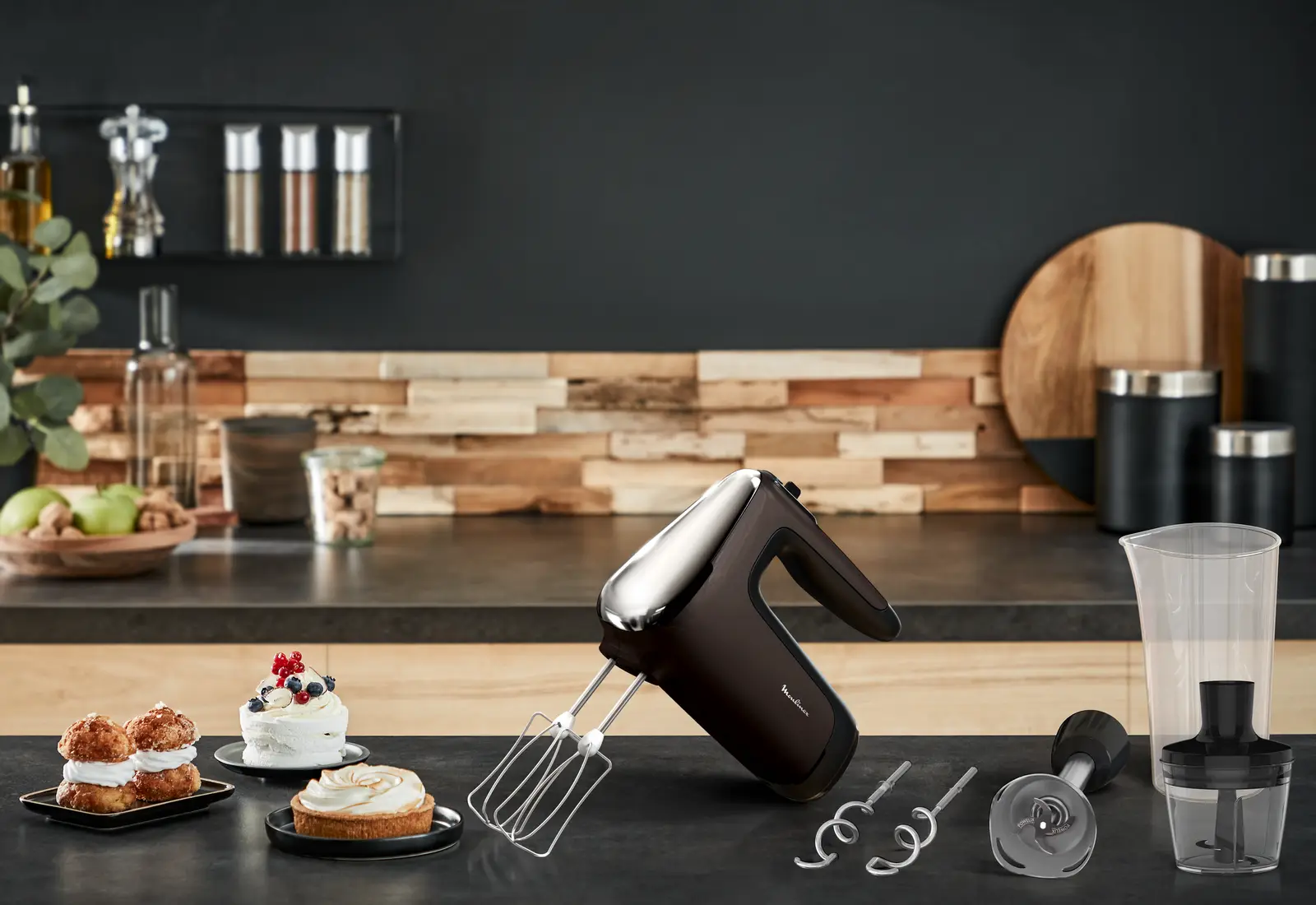 Batteur Moulinex PowerMix Silence 600W - 7 accessoires Moulinex HM653910 – Image 3