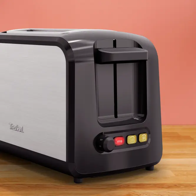 Grille-pain inox Multifonctions Noir 850W Tefal TT410D10 – Image 4