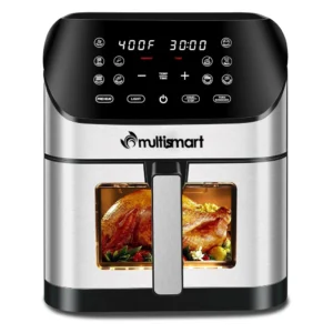 Friteuse INOX Sans Huile Numérique 6L 1500W Avec Fenêtre Multismart MS-AF3336