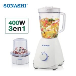 Blender Électrique 2en1 400W Avec 4 Vitesses Blanc SONASHI SB-161
