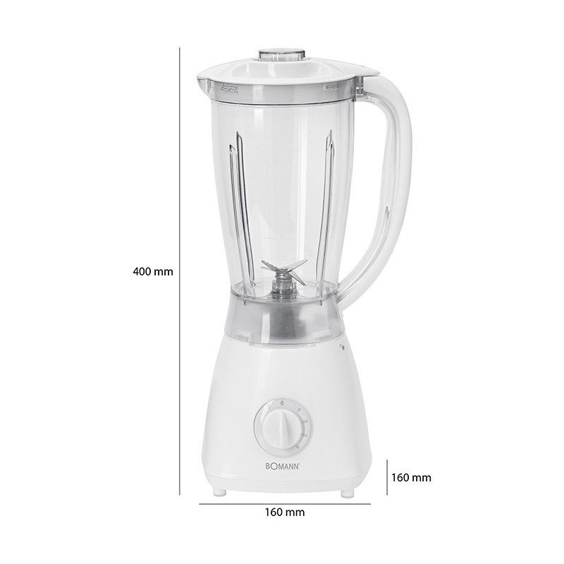 Blender Mixeur universel 1,5L 500W Bomann UM 378 CB Blanc – Image 3