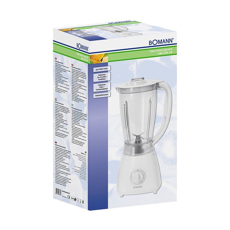 Blender Mixeur universel 1,5L 500W Bomann UM 378 CB Blanc – Image 4