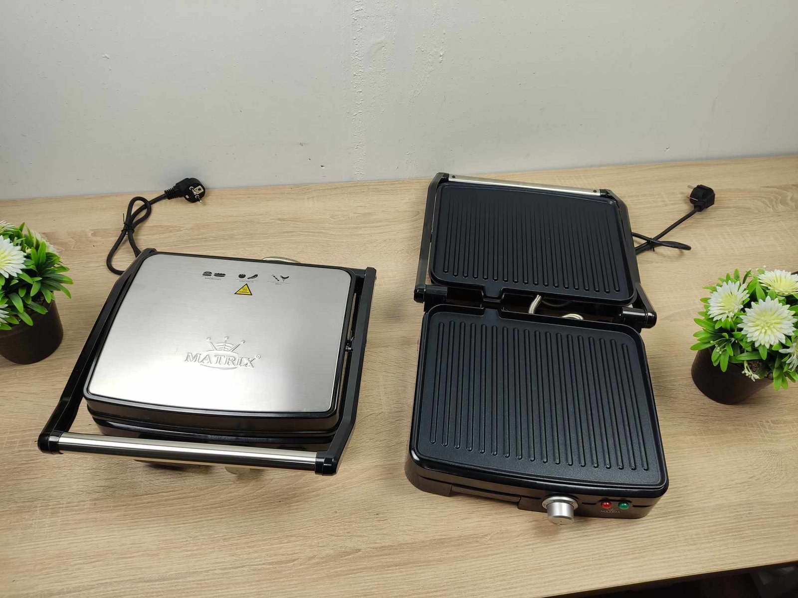 Grill Panini / Viande XL - inox - 2200W Matrix – Image 2